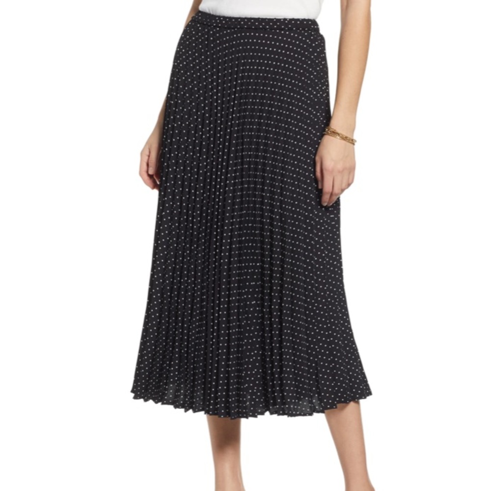 Halogen | Pleated Midi Skirt